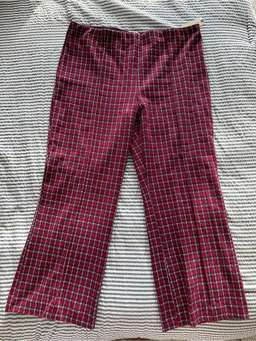 Maeve Margot Cropped Plaid Pants NWT - Picture 2 of 8